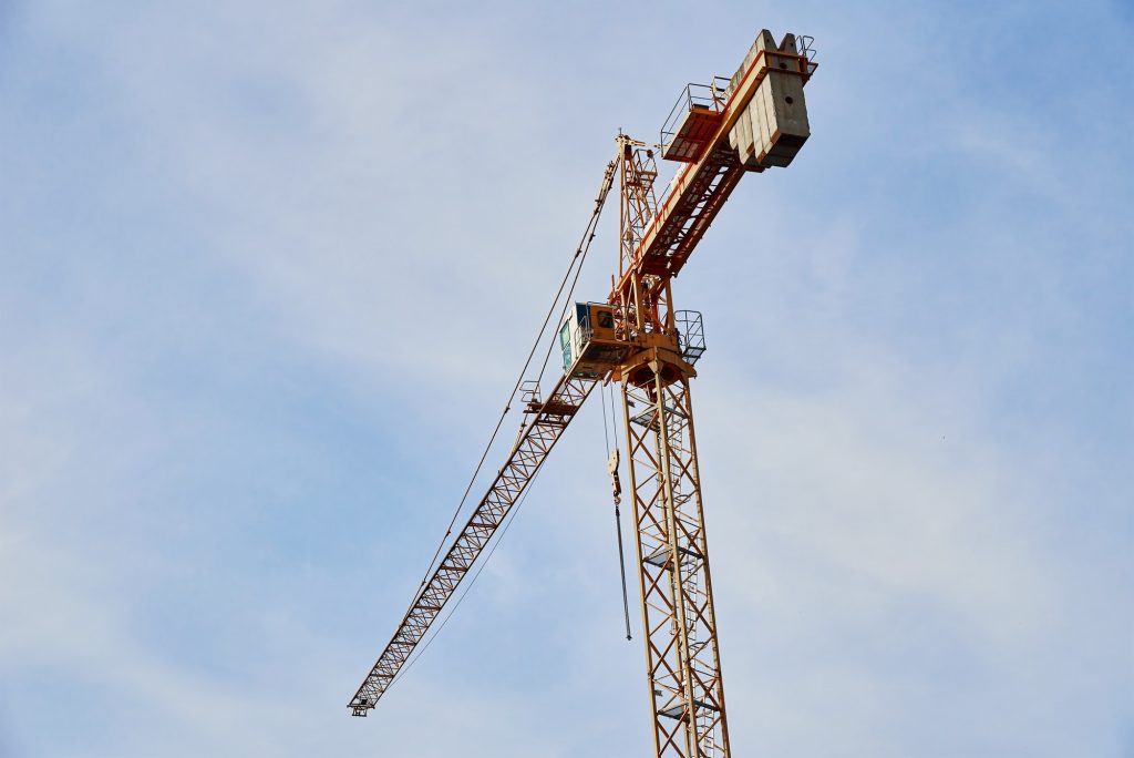 Construction crane close up